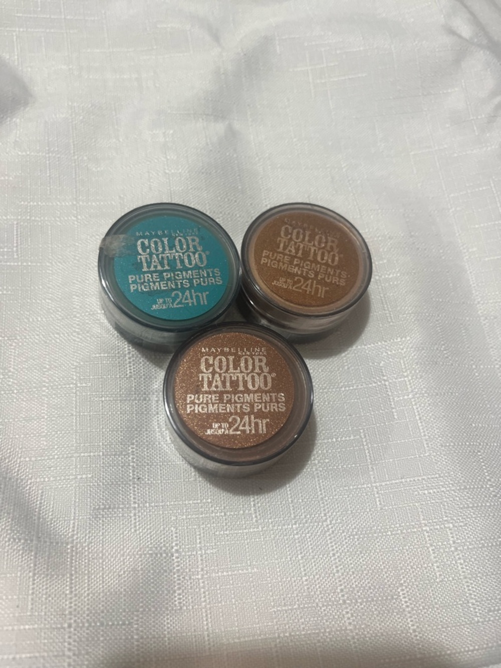 Maybelline Color Tattoo Cream Eyeshadow Trio - Teal and Bronze Tones